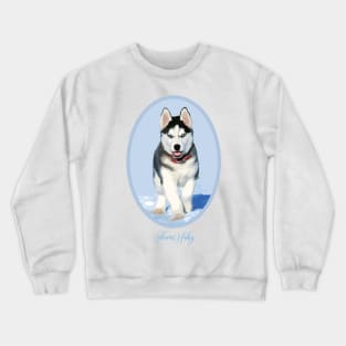 Beautiful Siberian Husky Puppy! Especially for Husky Dog Lovers! Crewneck Sweatshirt